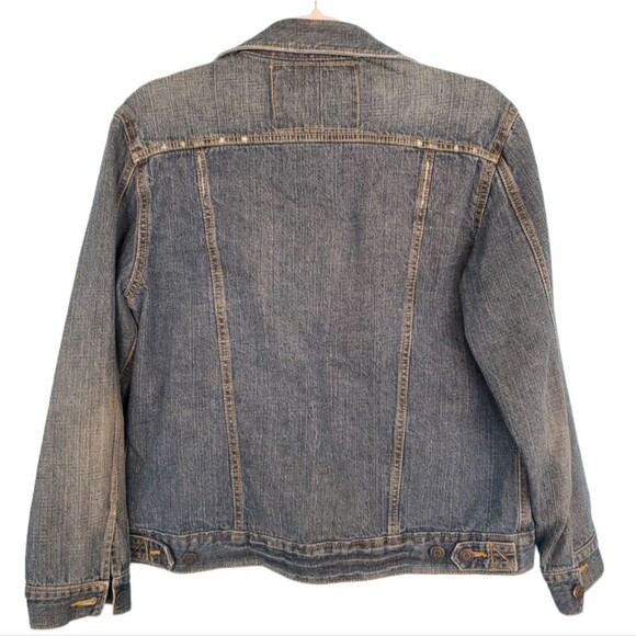 Arizona Jean Company Distressed Denim Jacket Girls Large 14/16 - Picture 2 of 4